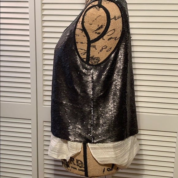 Sachin + Babi black sequined NWT tank top - Picture 3 of 8